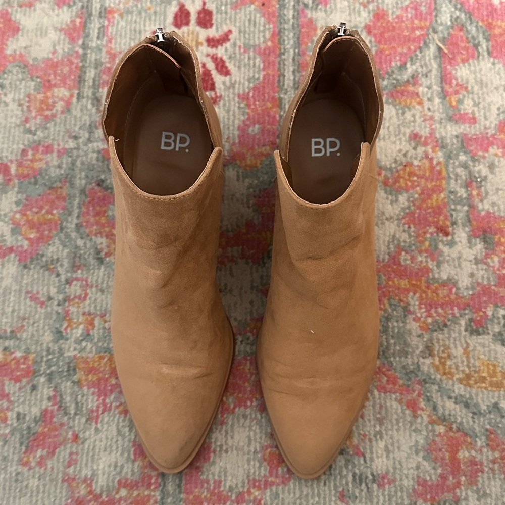 BP Women's Camel Suede Brynne Ankle Boots